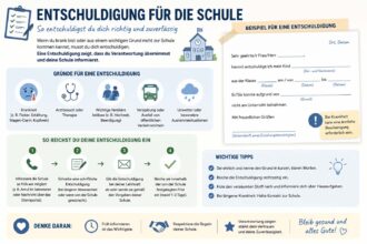 entschuldigung für die schule