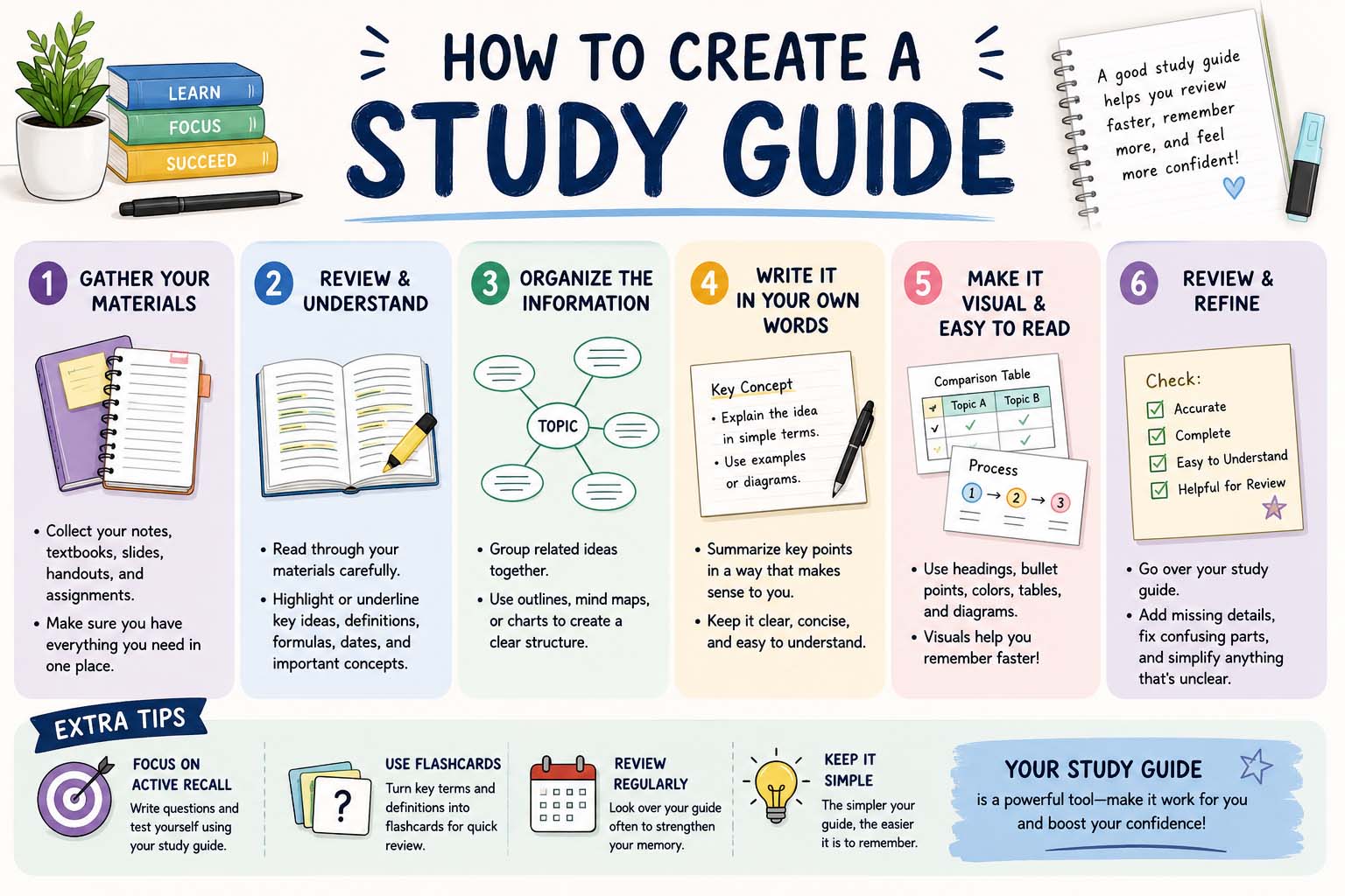 how to create a study guide