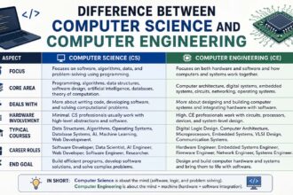 difference between computer science and computer engineering