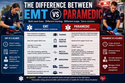 difference between emt and paramedic