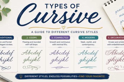 types of cursive