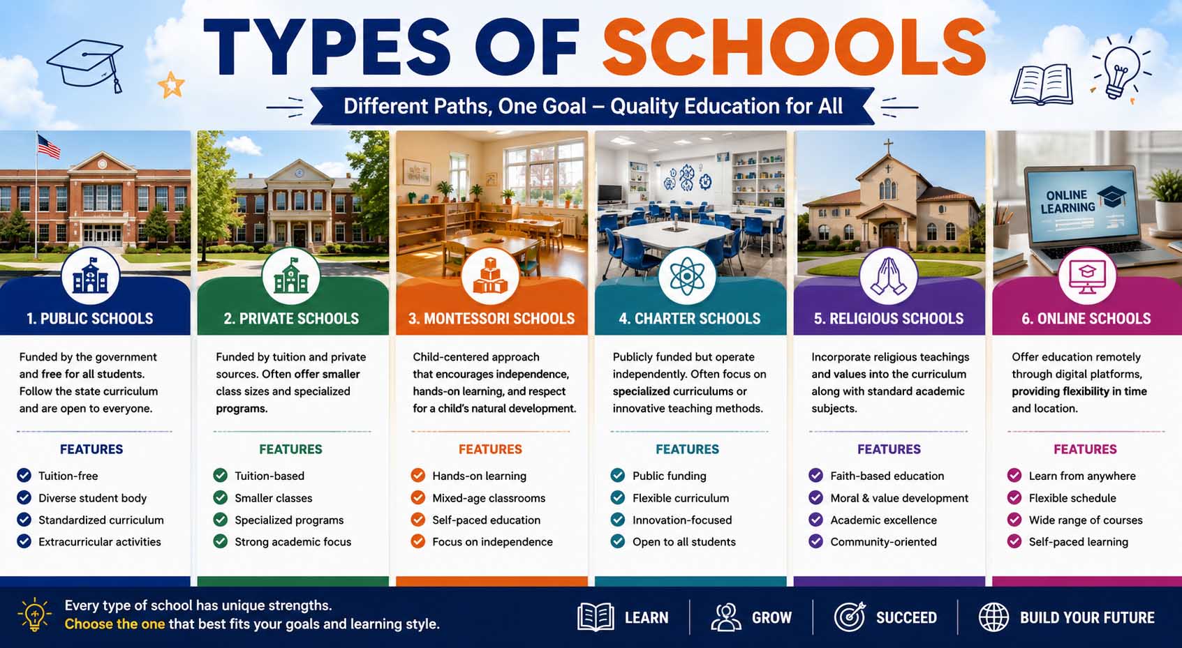 types of schools