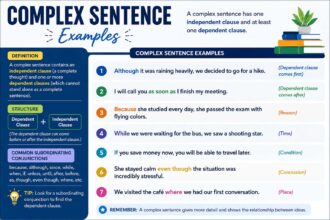 complex sentence examples