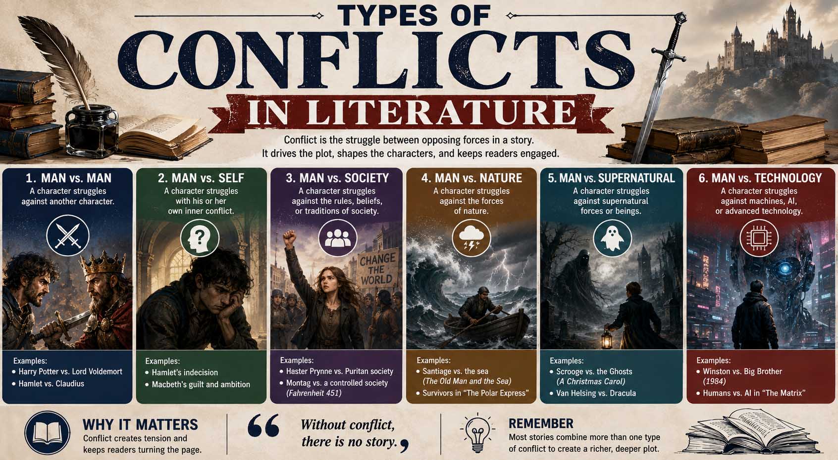 types of conflicts in literature