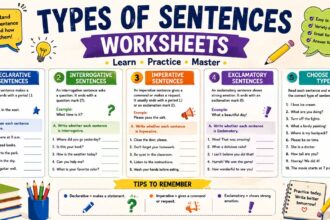 types of sentences worksheets
