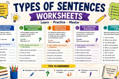 types of sentences worksheets