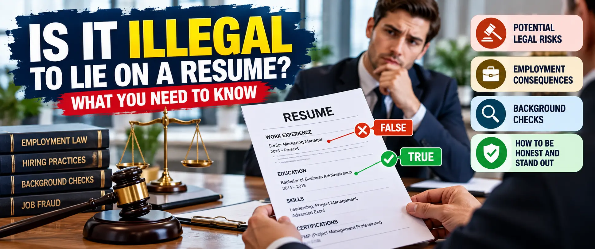 is it illegal to lie on a resume
